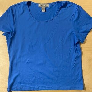 Birch Hill Women's Royal Blue Scoop Neck Tee Large (QW)
